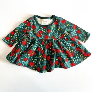 Hanna Andersson Red and Green Baby Dress